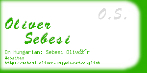 oliver sebesi business card